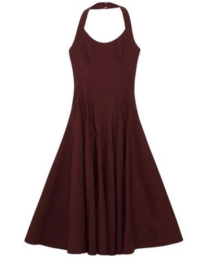 Jonathan Simkhai Melissa Halterneck Midi Dress - Purple