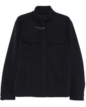 Fay Travel Field Flap-Pocket Jacket - Black