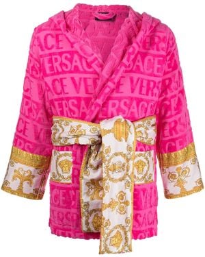 Versace I Love Baroque Short Robe - Pink