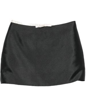Jonathan Simkhai Viana Bow-Detail Mini Skirt - Black