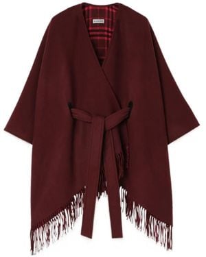 Burberry Wool Tay Cape - Red
