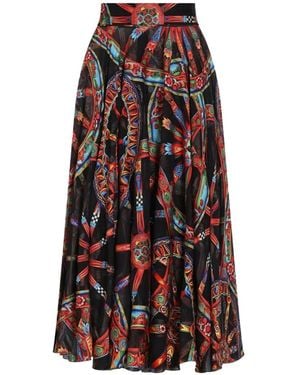 Dolce & Gabbana Long Circle Skirt - Rot