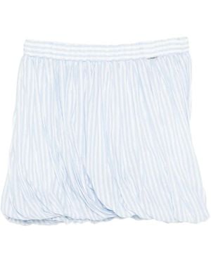 Twinset Striped Gathered Skirt - White