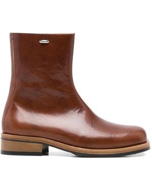Our Legacy Camion Leather Ankle Boots - Brown