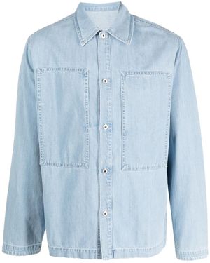 KENZO Patch-Design Denim Shirt - Blue