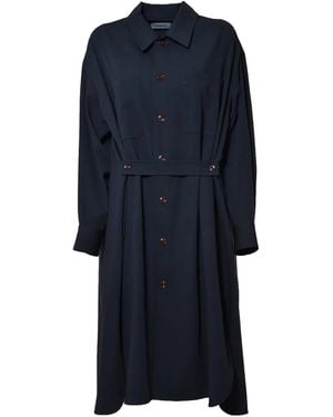 Lemaire Wool Shirtdress - Blue