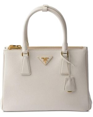 Prada Bolso Galleria Mediano - Neutro