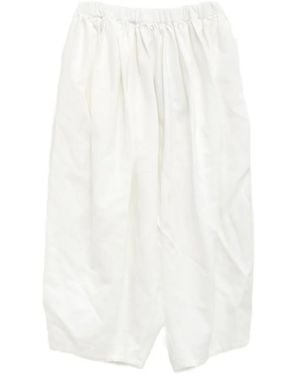 Comme des Garçons Cropped Palazzo Trousers - White