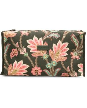 Etro Trousse De Toilette À Fleurs - Gris