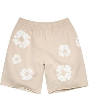 DENIM TEARS Cotton Wreath Sweatshorts - Natural