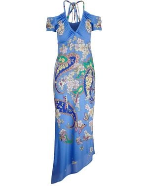 Etro Halterneck Dress - Blue