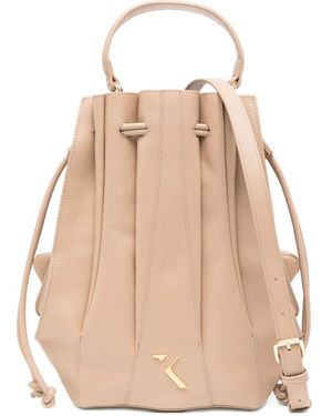 Saiid Kobeisy Leren Bucket-Tas - Naturel