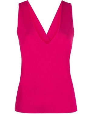 P.A.R.O.S.H. Sleeveless Knitted Top - Pink