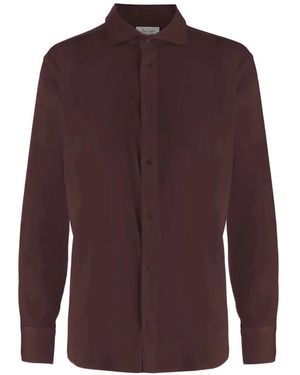 HER SHIRT HER DRESS Button-Fastening Long-Sleeve Shirt - Purple