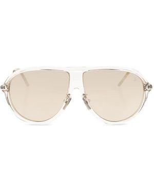 Moncler Pilot Frame Sunglasses - Natural