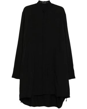 Julius Band Collar Shirt - Black