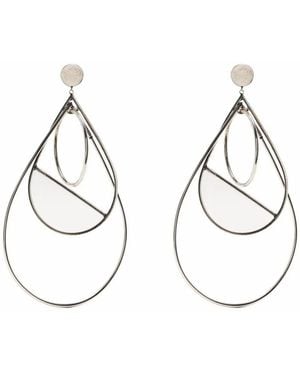 Krizia Oversized Drop Earrings - Metallic