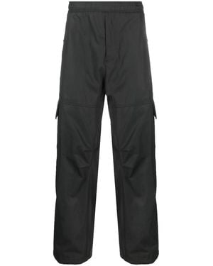 Moncler Logo-Patch Cotton Cargo Trousers - Grey