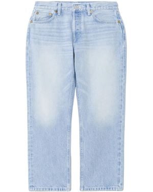 RE/DONE Straight Crop Jeans - Blue