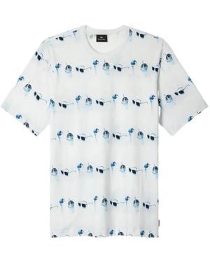 Paul Smith Printed Cotton T-Shirt - White