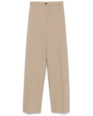 Sportmax バージンウール ハイウエストパンツ - ナチュラル