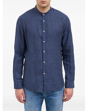 Daniele Alessandrini Mandarin-Collar Shirt - Blue