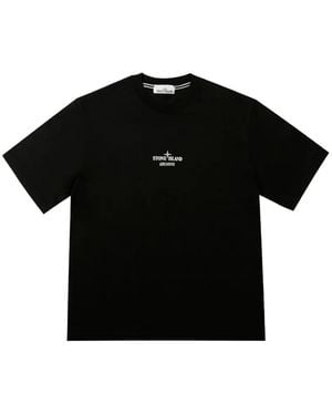 Stone Island Archivio Logo-Print T-Shirt - Black