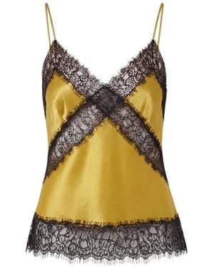 Nicholas Lace-Trim Top - Yellow