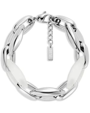 DIESEL Pulsera de cadena - Blanco