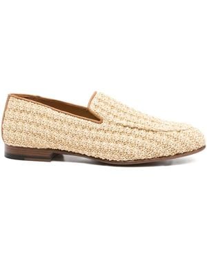 Canali ラフィア ローファー - ナチュラル