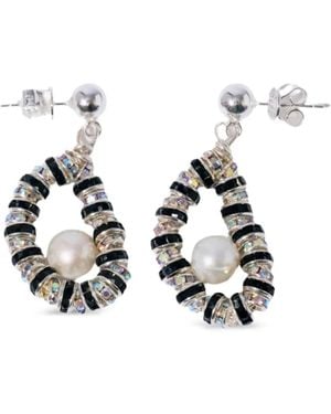 PEARL OCTOPUSS.Y Pendientes Zebra Oysters - Blanco