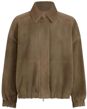 Brunello Cucinelli Leather Jacket - Brown