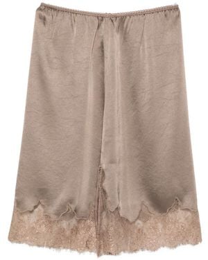 Citizens of Humanity Lace-Trim Mini Skirt - Brown