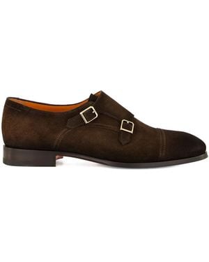 Santoni Axel Monk Shoes - Brown