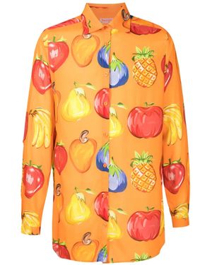 Amir Slama Camicia Con Stampa - Arancione