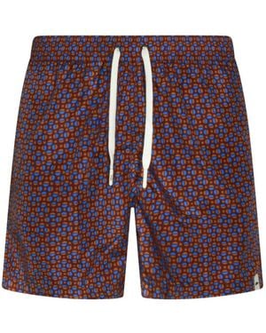 Altea Geometric-Print Swim Shorts - Purple