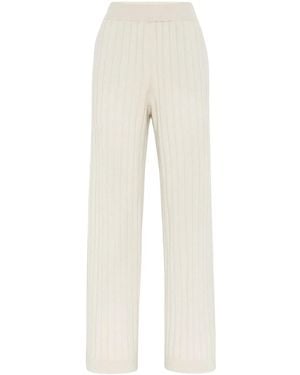 Brunello Cucinelli Cashmere Pants - Natural