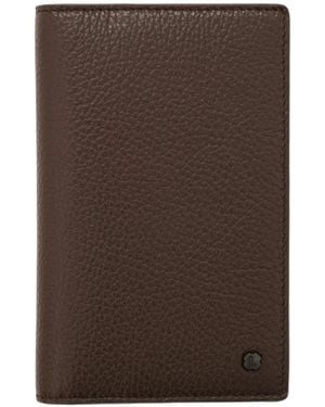 Lottusse Borne Pebbled Leather Wallet - Brown