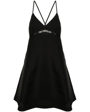 Sacai Faille Flared Midi Dress - Black