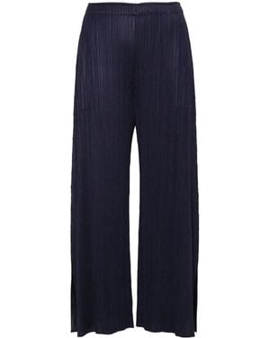 Pleats Please Issey Miyake Pantaloni Monthly Colors June - Blu
