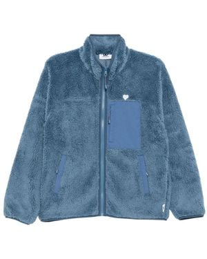 Chocoolate Logo-Plaque Fleece Jacket - Blue