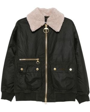 Barbour ジップアップ ジャケット - ブラック