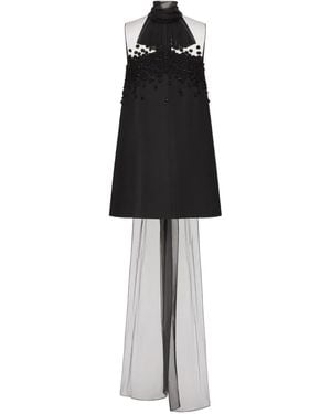 Valentino Garavani Embroidered Mini Dress - Black
