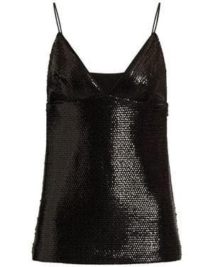 Alberta Ferretti Sequin-Embellished Top - Black