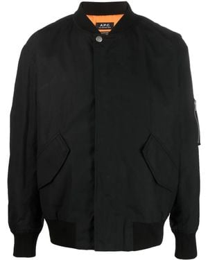 A.P.C. Zip-Pocket Cotton Bomber Jacket - Black