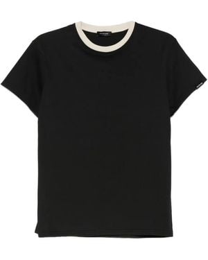Mugler コントラストカラー Tシャツ - ブラック