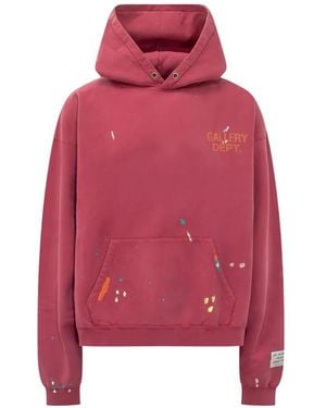 GALLERY DEPT. Paint-Splatter Logo-Print Hoodie - Red