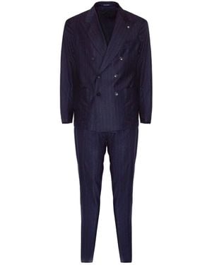 Tagliatore Anzug mit Nadelstreifen - Blau