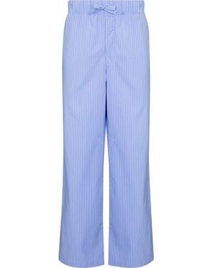 Tekla Pantaloni Pigiama A Righe Con Coulisse - Blu