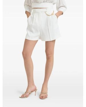 Elisabetta Franchi Chain Embellished Shorts - White